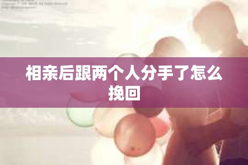 相亲后跟两个人分手了怎么挽回
