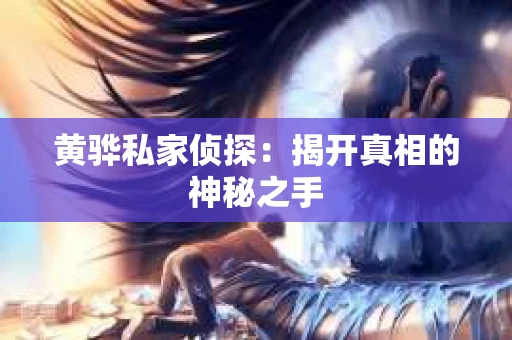 黄骅私家侦探：揭开真相的神秘之手