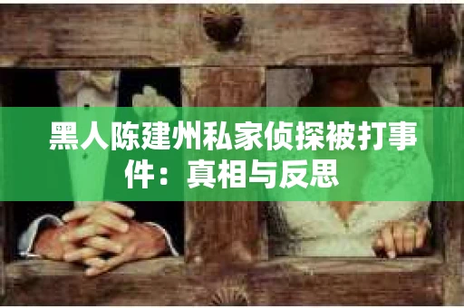 黑人陈建州私家侦探被打事件：真相与反思