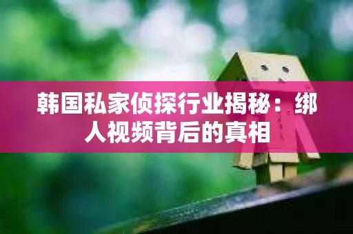 韩国私家侦探行业揭秘：绑人视频背后的真相