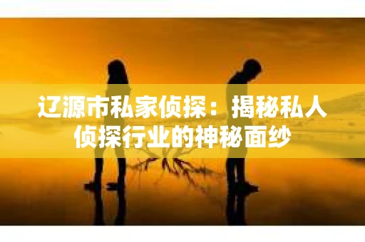 辽源市私家侦探：揭秘私人侦探行业的神秘面纱