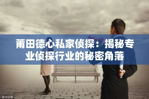 莆田德心私家侦探：揭秘专业侦探行业的秘密角落