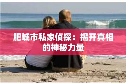 肥城市私家侦探：揭开真相的神秘力量