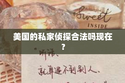美国的私家侦探合法吗现在？