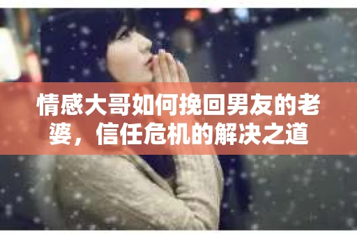 情感大哥如何挽回男友的老婆，信任危机的解决之道