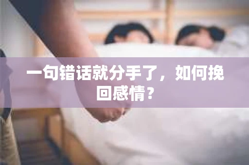 一句错话就分手了，如何挽回感情？