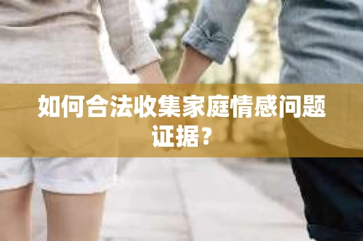 如何合法收集家庭情感问题证据？